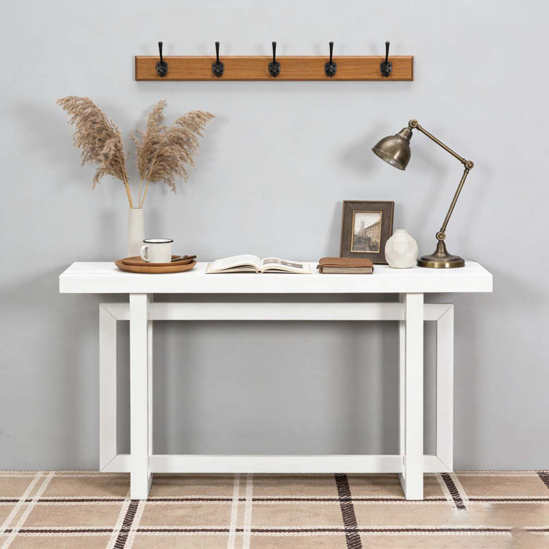 59.1'' Painted Entryway Table Console Table, Dawn Grey