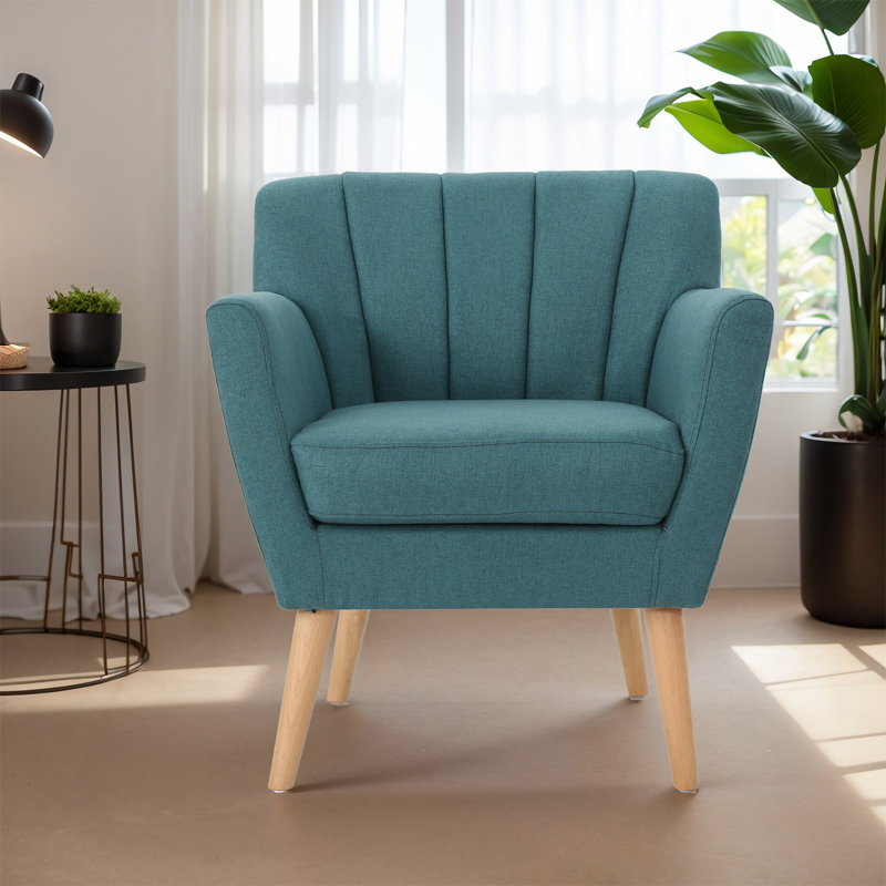 Fauteuil d'appoint 28,28 po, Polyester sarcelle