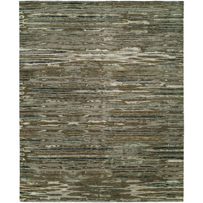 Abstract Area Rug in Brown