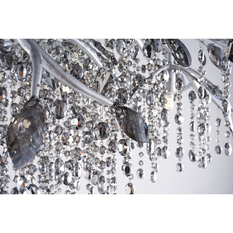 Lustre en cristal 10 lumières Gabriela Eclectic, argent