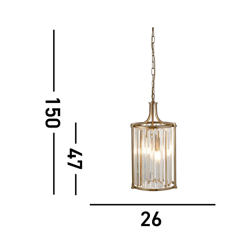 Esmont 2 - Light Lantern Pendant, Antique Brass