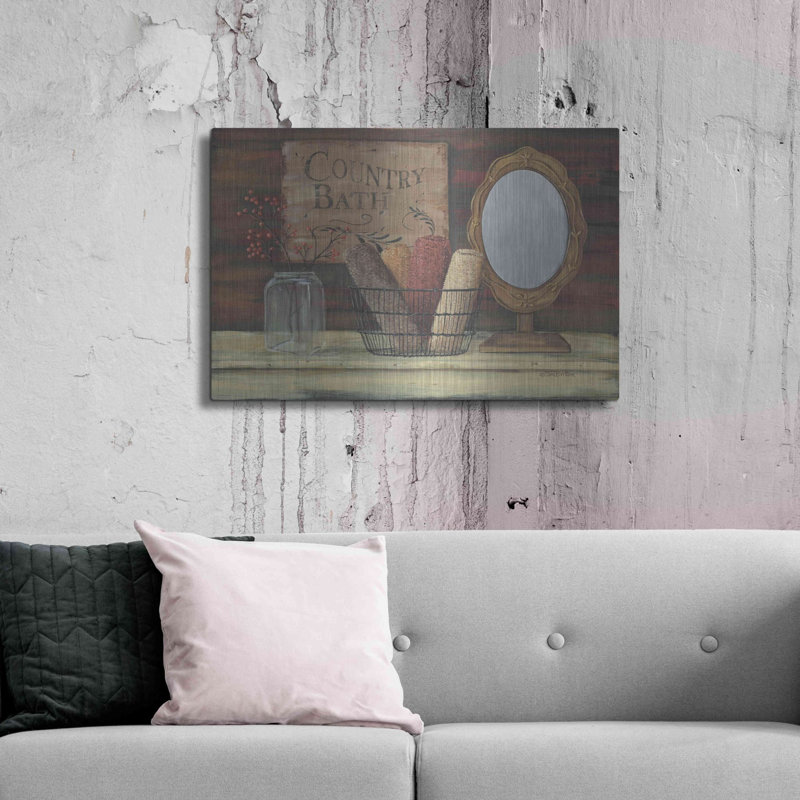 «Country Bath» par Pam Britton, August Grove®, art mural en métal, H 24 po x l 36 po
