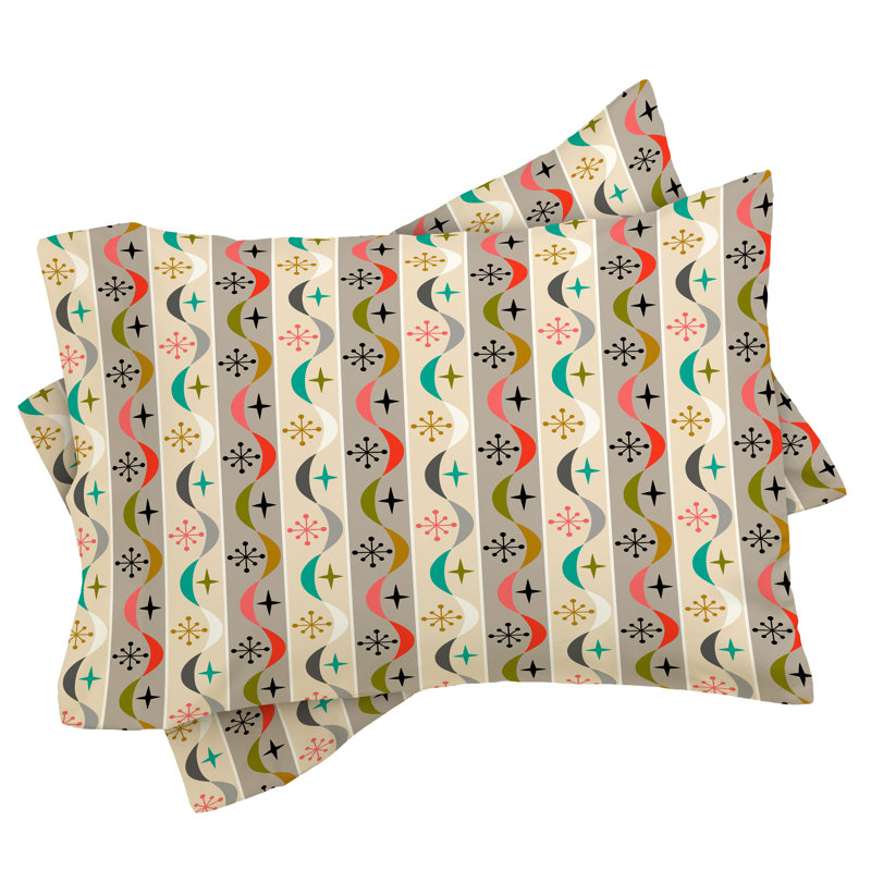 Taie décorative enveloppe de polyester à vagues Retro