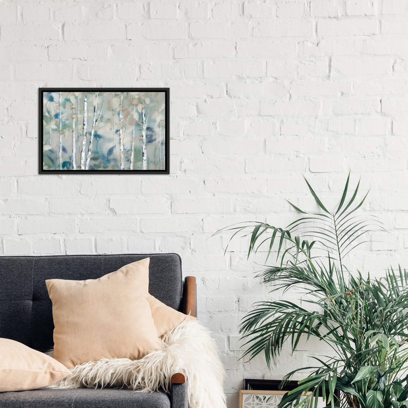 « zen forest i » par nan-print, Toile avec cadre noir, H 32 po x l 48 po x P 1,5 po