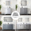 Meuble-lavabo de salle de bain avec 28 miroirs, une armoire et un tiroir pour l'espace de rangement-1105657733