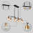 8- Light Dimmable Bubble Sputnik Modern Globe Linear Chandelier Glass Chandeliers