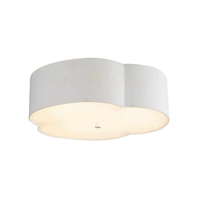 Plafonnier encastré 14 po Adella, Blanc, Blanc