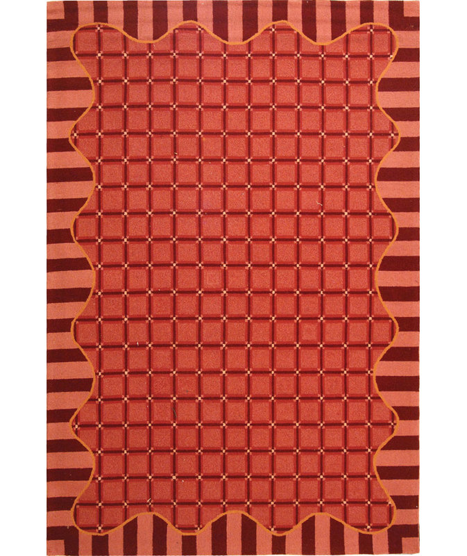 Tapis floral en laine crocheté à la main Roxane, Rectangle 8 pi x 10 pi