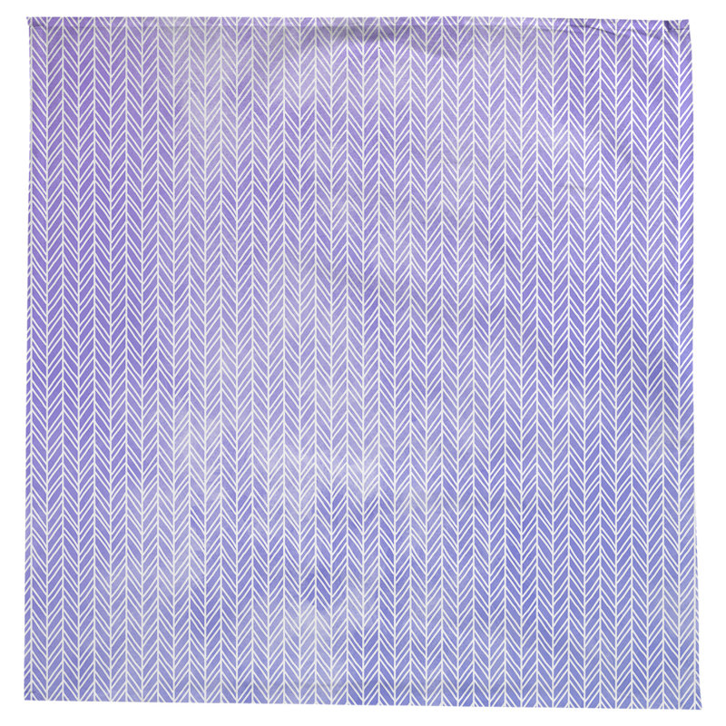 Nappe à motif chevrons Leffel, Bleu / mauve
