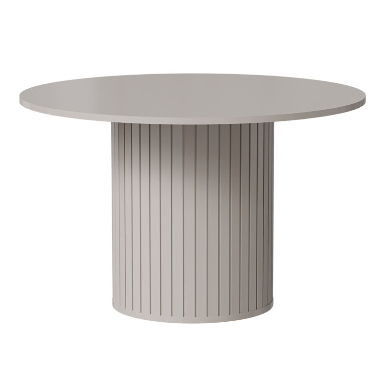 Zante round table 120 cm grooves, Taupe