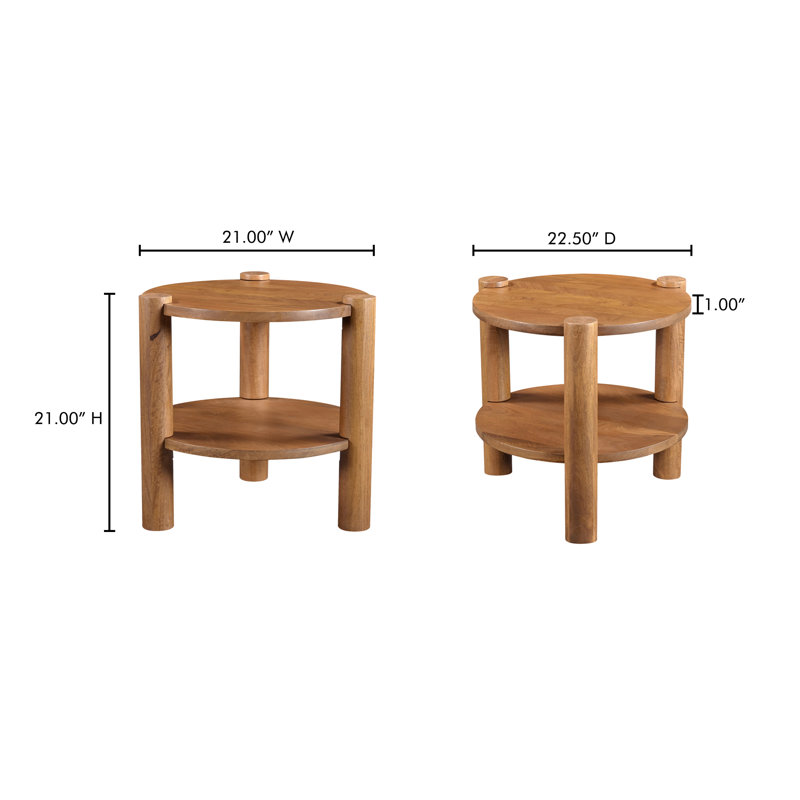 OLSEN Solid Wood End Table