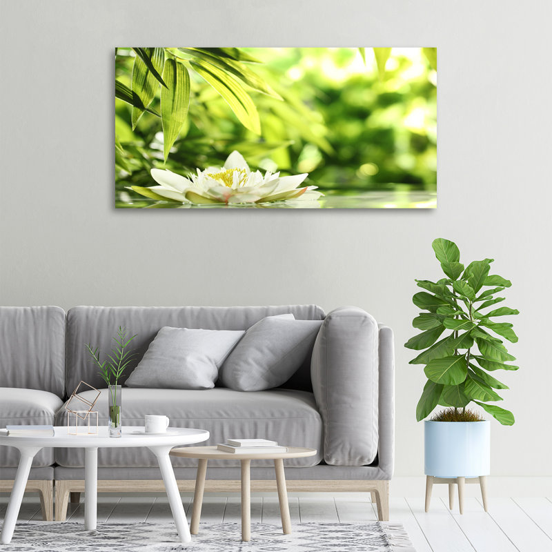 Water Lily - Wrapped Canvas Print, 50cm H x 100cm W , Canvas
