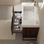 Meuble-lavabo en bois massif rayé Yolan 