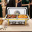 Chafing Dishes for Buffet Set, 9QT Stainless Steel Chafer, for Banquet Party Wedding, Rectangle Buffet Server Warmer, 2 Full & 4 Half-Size Pans, Glass Lid, Fuel Holder, Tong, Glass Pad-136389142