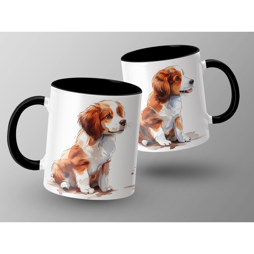 Cavalier Puppy Watercolor Design 11oz Coffee Mug