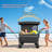 Multi-Functional Outdoor Push-Pull Folding Wagon Cart With Rotating Handle And Canopy