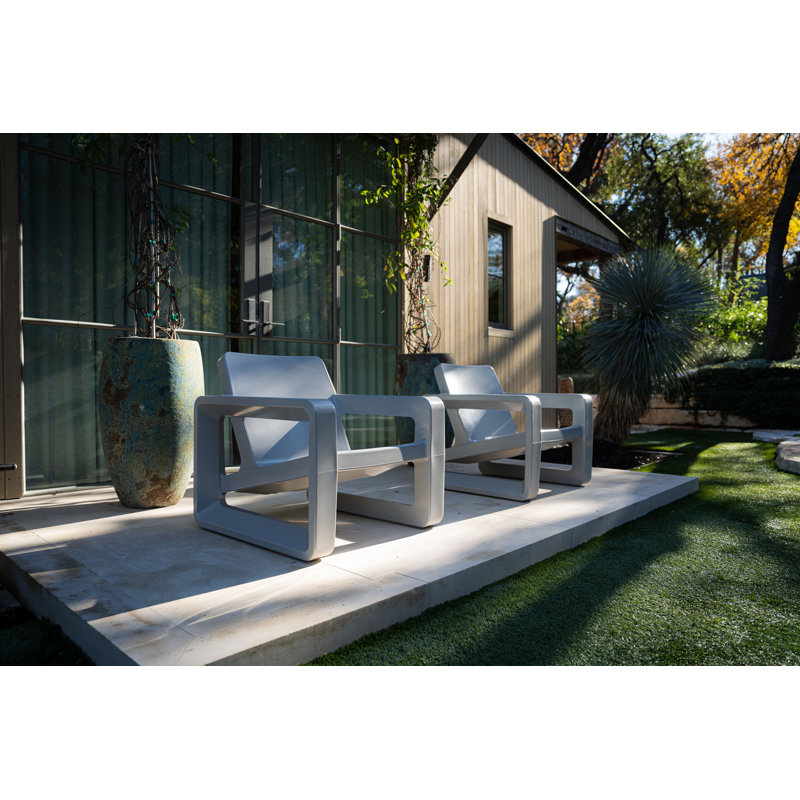 Deck Outdoor Lounge Chair, Concrete Gray