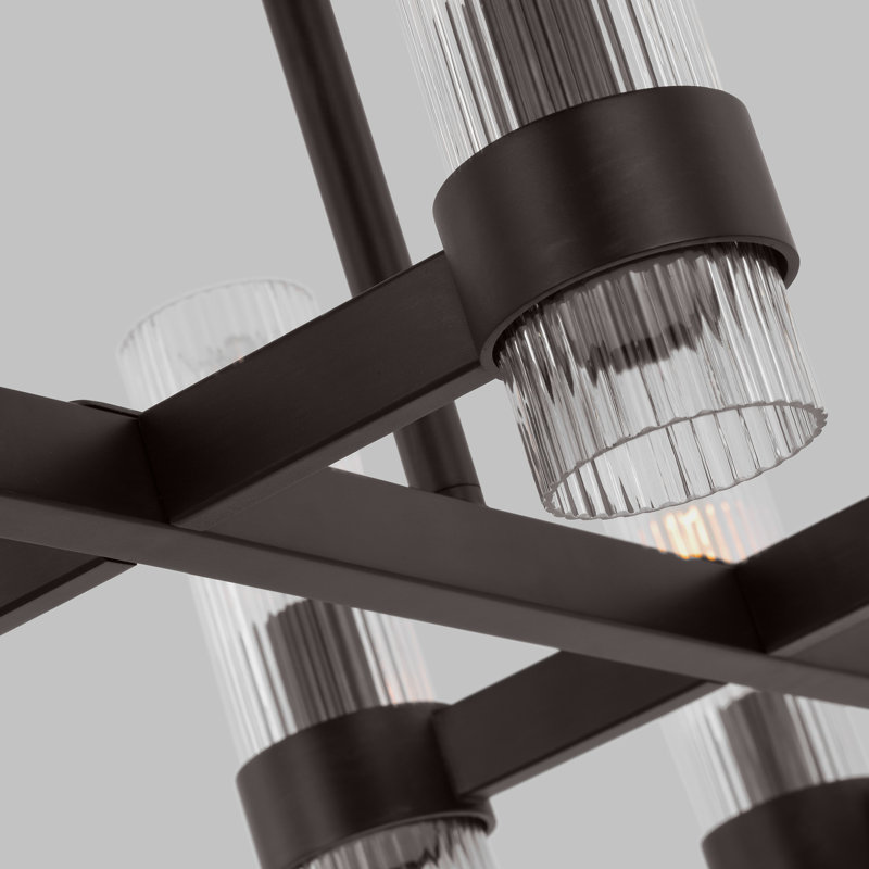 Geneva 10 - Light Chandelier, Aged Iron