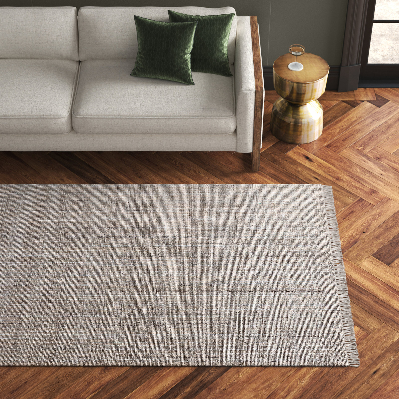 Niels Ivory Hand-Loomed Jute Rug, Rectangle 8' x 10'