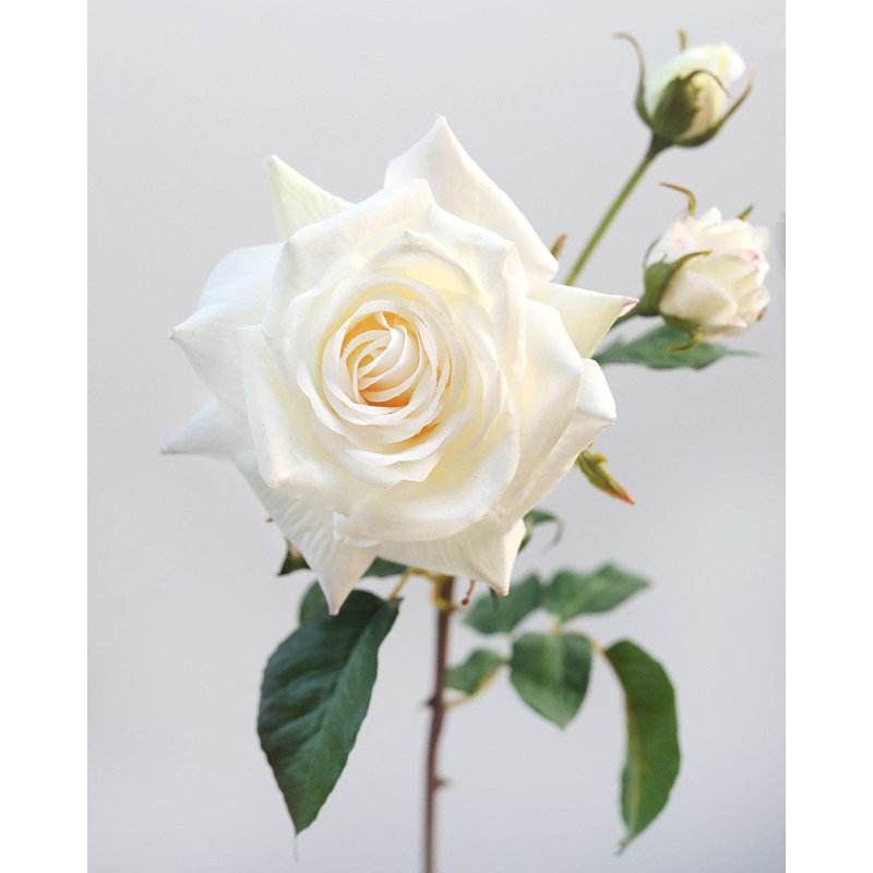 Real Touch Prestige Soft Yellow Rose 22", Yellow