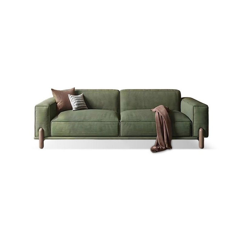 Causeuse-coussin Green Corduro, 30.71" H x 78.74" W x 37.4" D, Vert
