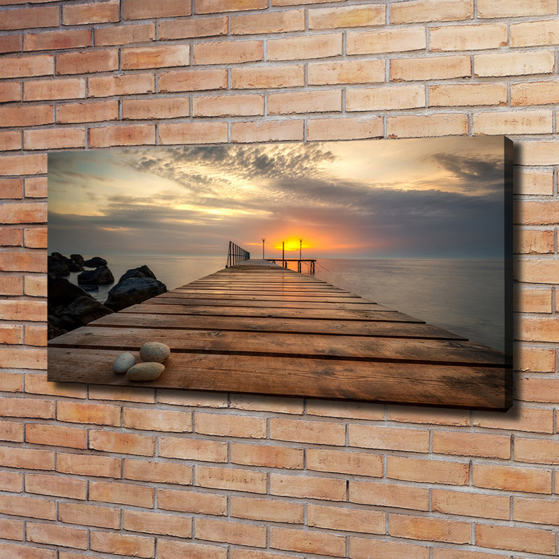 Wooden Pier - Wrapped Canvas Print