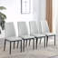 5-Piece Dining Table Chairs Set, Rectangular Dining Room Table Set  For 4, Modern Dining Table And Faux Leather Chairs For Kitchen Dining Room, Small Space