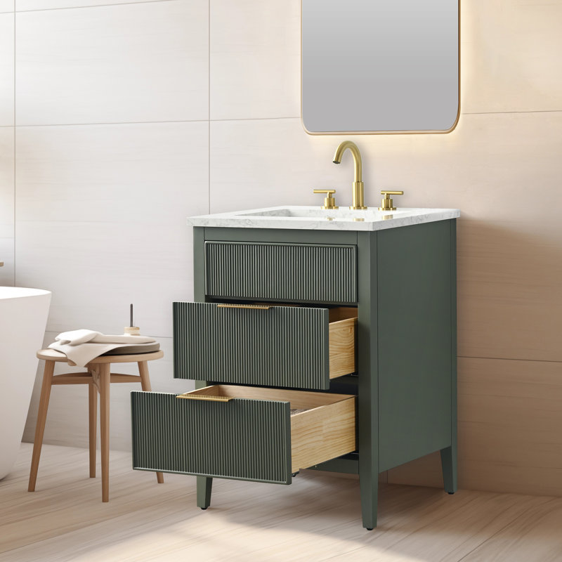 Emma 24" W Single Vanity, Vintage Green