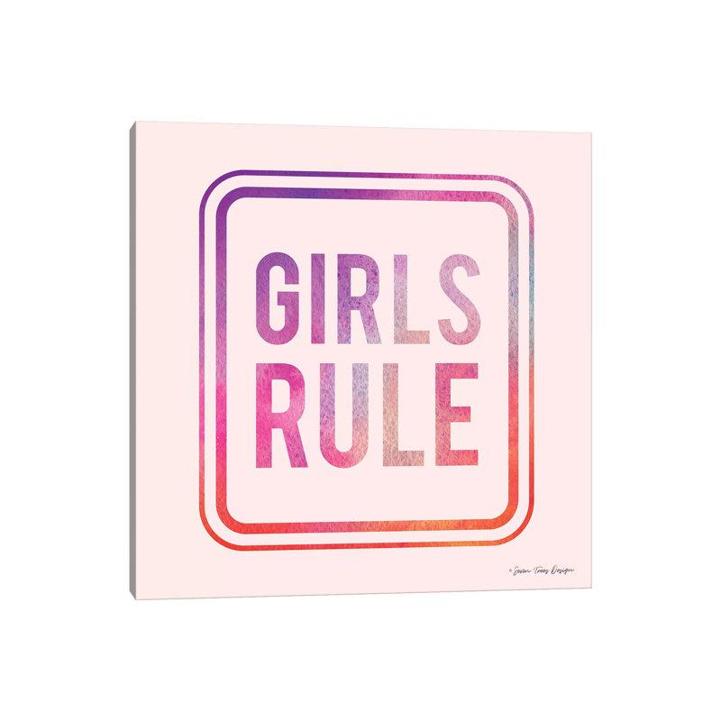 Girls Rule by Seven Trees Design - Gallery-Wrapped Canvas Giclée on Canvas, Wrapped Canvas, 30.48 cm H x 30.48 cm W