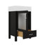 Meuble-lavabo de 20 pouces avec évier en céramique et beaucoup de rangement-739566263