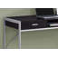 Bureau d'ordinateur, bureau personnel, ordinateur portable, tiroirs de rangement, L 48 po, bureau, stratifié brun, métal gris, contemporain, moderne-125902924