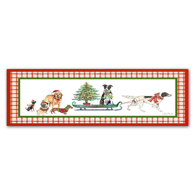«Christmas Parade 1» par Jean Plout - Impression sur toile, H 8 po x l 24 po