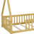 Tent-Style Floor Bed With Safety Guardrails And Built-In Slats-1310225896