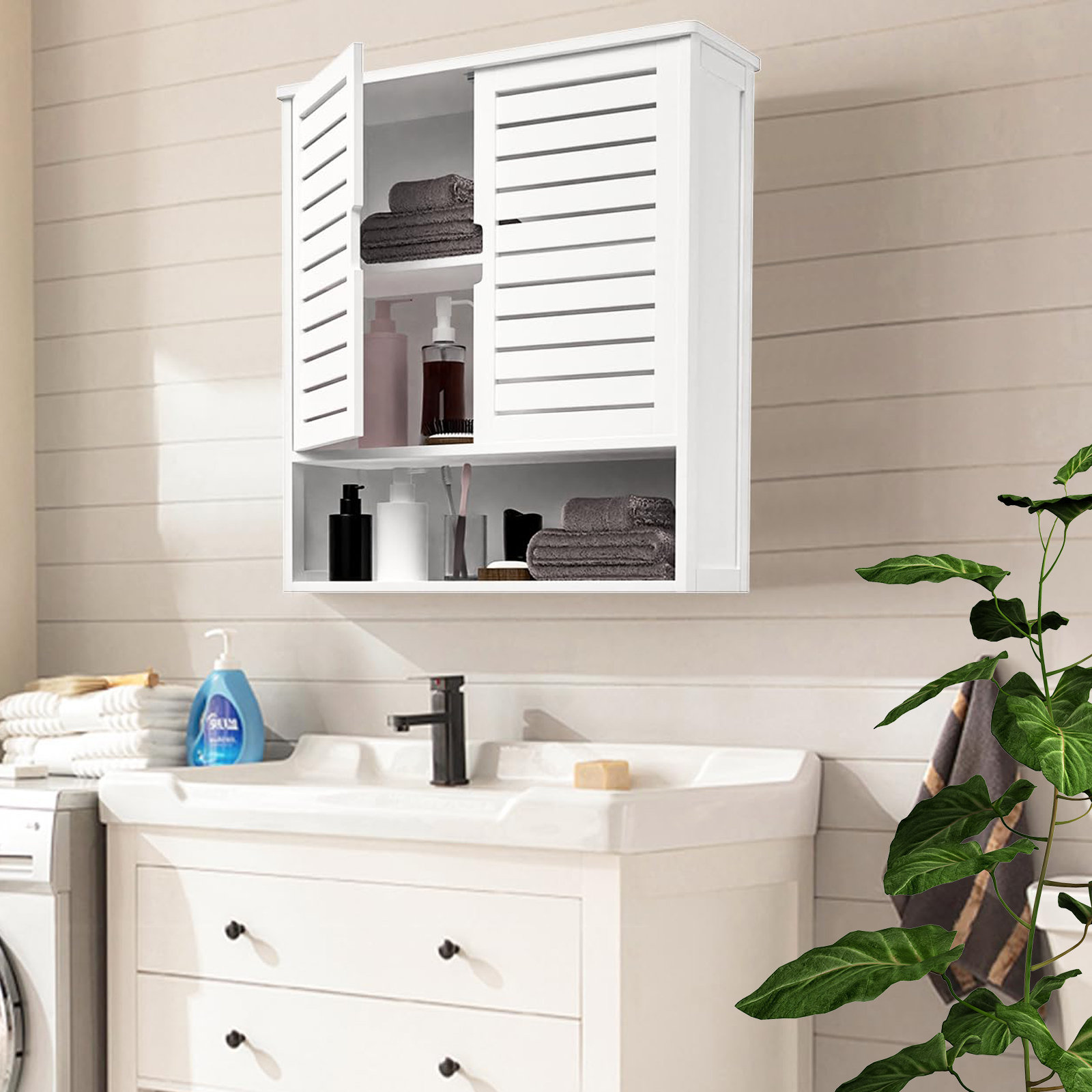 Wildon Home® Bracha Solid Wood Wall Bathroom Cabinet 