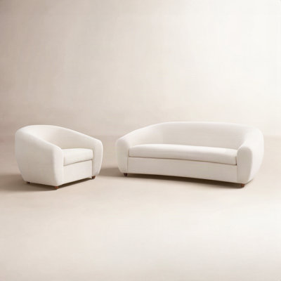 2-Piece Boucle Living Room Set
