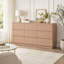 Commode à 9 tiroirs avec grands tiroirs, style moderne du milieu du siècle, en bois, offrant un rangement polyvalent et un meuble TV.-2122535543