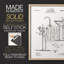 Lavabo rétro II, reproduction encadrée - bois massif-1190844120