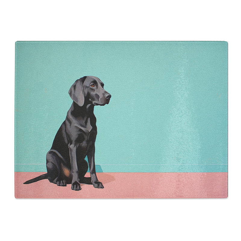Labrador Retriever Minimalism  Glass Chopping Board