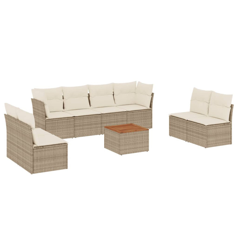 Vidaxl Garden Sofa Set Beige And Brown