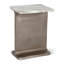 Marbelle - I-Beam Marble Side Table - Fantasy Black/Bronze Finish-1052755151