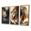 «Wild Horses Galoping Winter Scene IV», 3 pièces sur toile