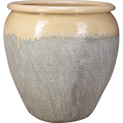 19 In. Maricopa Water Jar - Cream Over Greystone