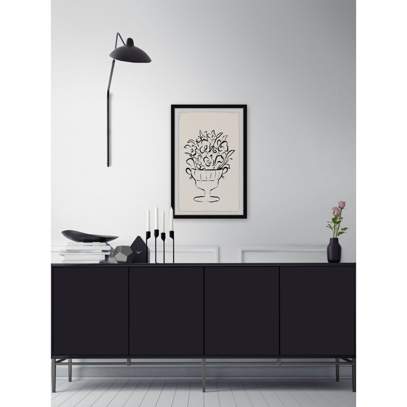 «Wine Cup Flower», reproduction encadrée, H 18 po x l 12 po x P 1,5 po