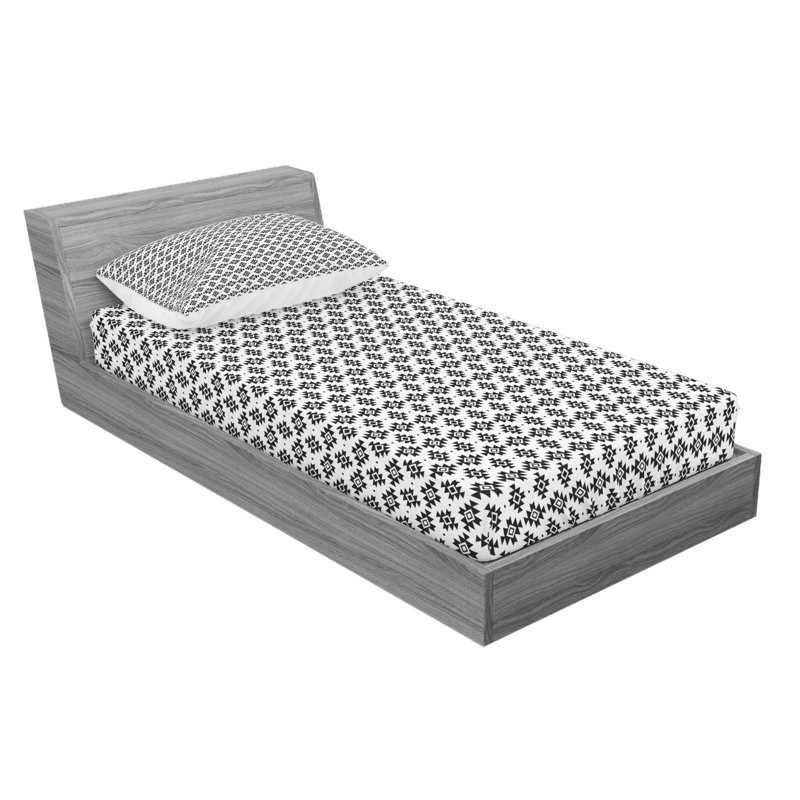 Ensemble de draps en microfibre Tribal, Ensemble de draps pour lit simple avec drap-housse