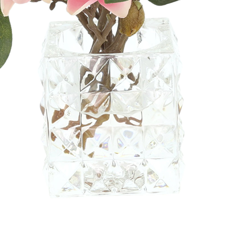 Magnolias Arranged in a Glass Vase, Pink/Green/Brown