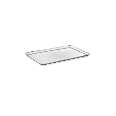 Plateau rectangulaire en acier inoxydable