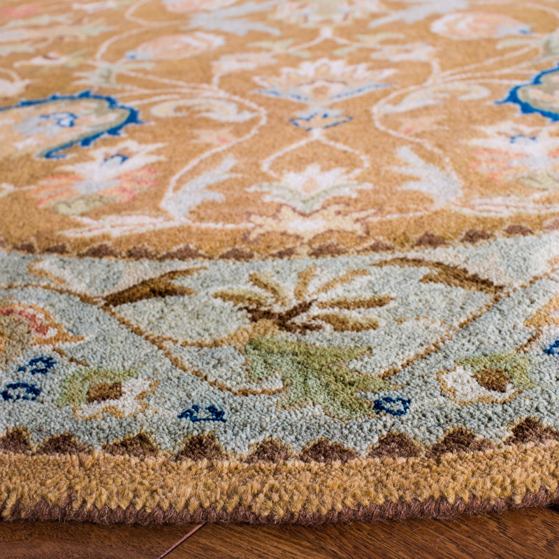 Molter Bergama Hand Tufted Wool Oriental Rug, Round 6'