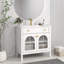 Meuble-lavabo autoportant avec tablette de rangement-1993874141