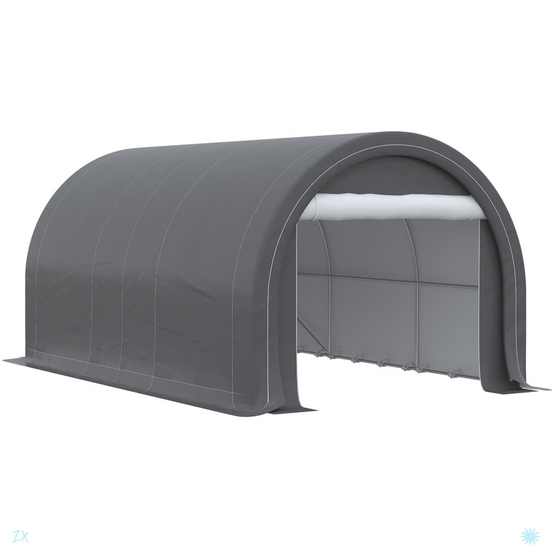 Carport, Heavy Duty Portable Garage Storage Tent With Large Zippered Door, Anti-UV PE Canopy Cover For Car, Truck, Boat, Motorcycle, Bike, Garden Tools, Outdoor Work