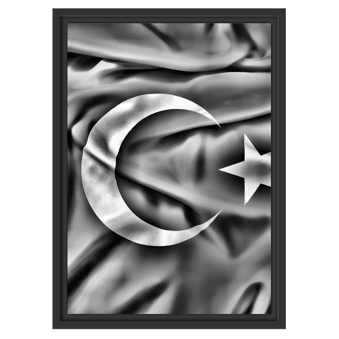 Gerahmtes Wandbild Turkey flag, TÃ¼rkei Flagge